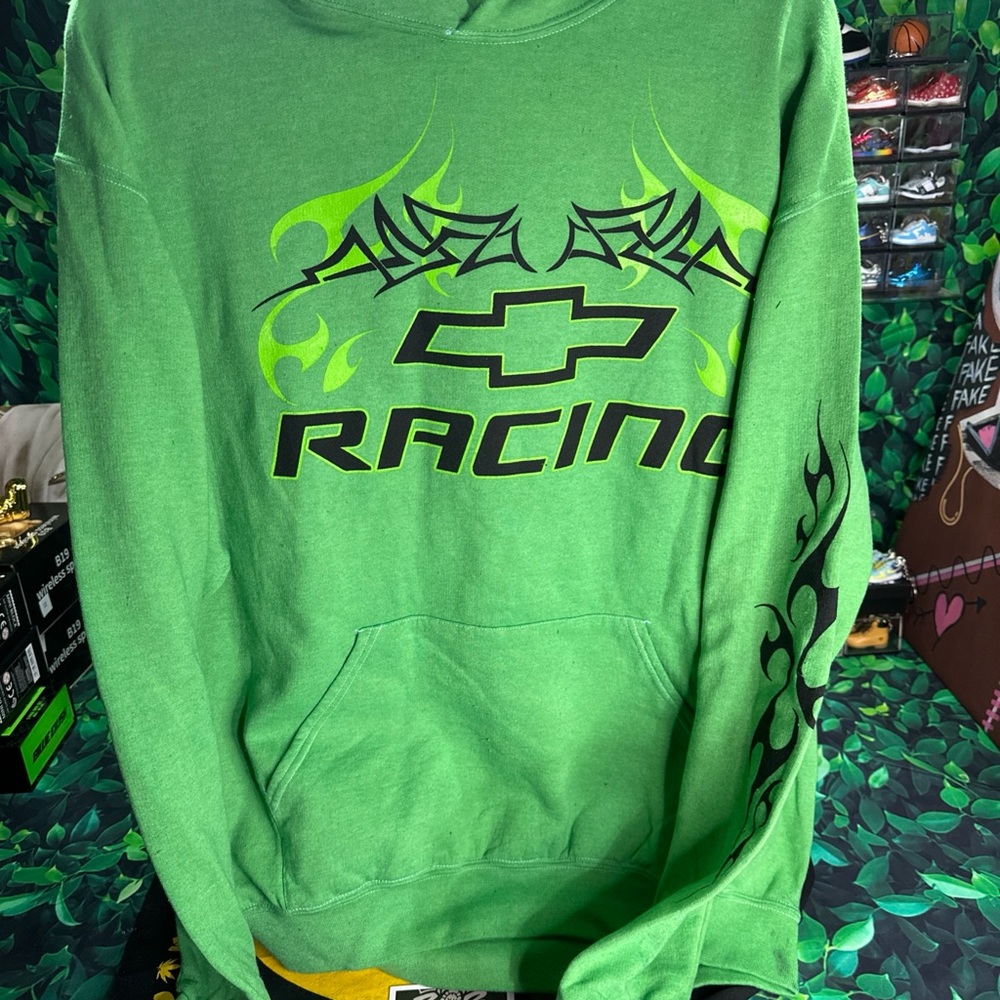 GM Official Chevy Racing Green Hoodie Size Medium(fits more like a large) NWOT